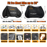 Bicycle Bike Cover For 2 3 bikes Rain Waterproof Dust Snow Sun UV Protector Cover Case For MTB BMX Mountain Hybrid Beach Cruiser - Pogo Cycles