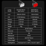 Bike Light Q6 LED Bicycle Front Rear lights USB Charge Headlight Cycling Taillight Bicycle Lantern Bike Accessories Lamps - Pogo Cycles
