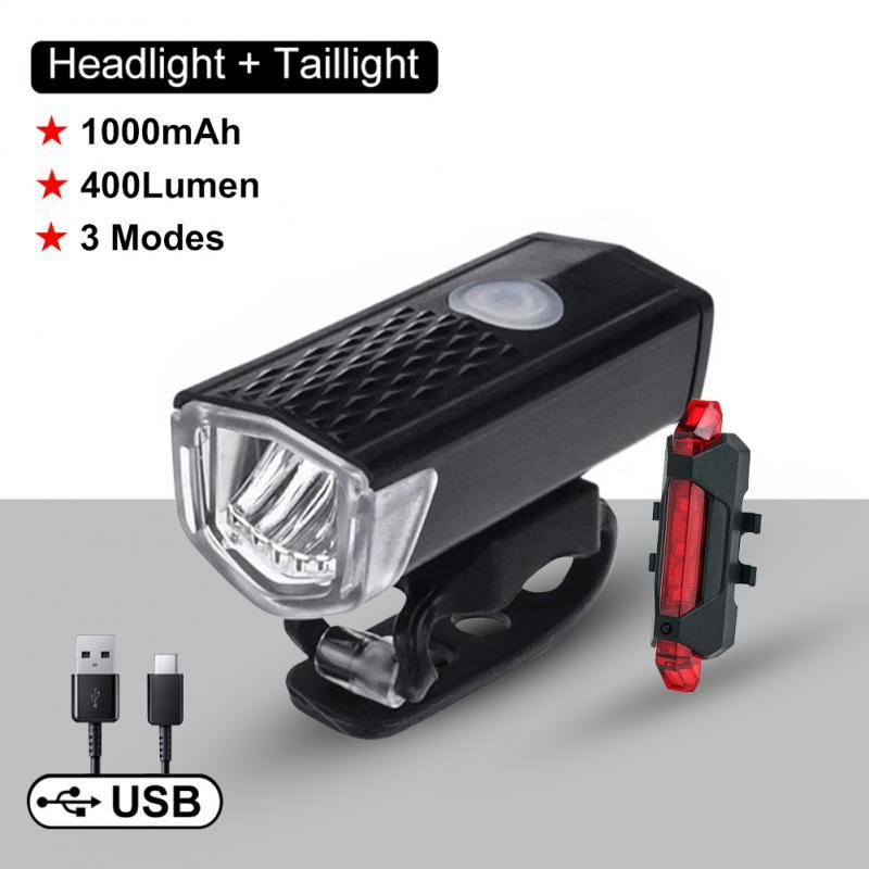 Bike Front Bicycle Lights Rear Taillight Rechargeable Headlight LED Flashlight Lantern Lamp Bicycle Safety Ciclismo Фонарик - Pogo Cycles