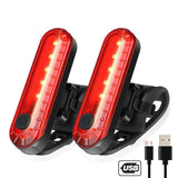Bike Tail Light Waterproof LED Bike Front Rear Light Bicycle USB Rechargeable Mountain Riding Cycling Tail Lamp Bicycle Light - Pogo Cycles