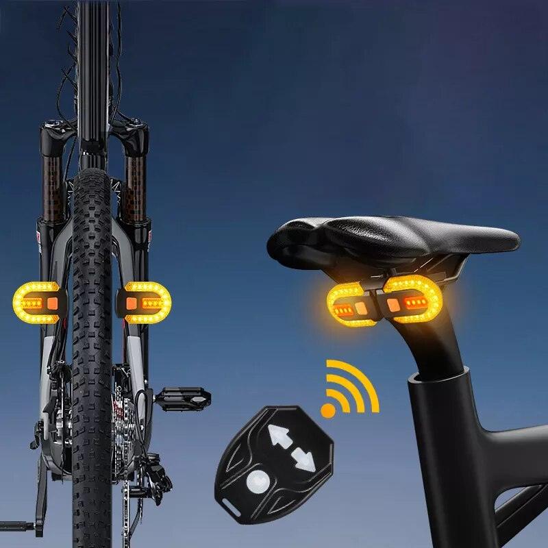 Bike Turn Signal Rear Light LED Bicycle Lamp USB Rechargeable Bike Wireless Lights Back MTB Tail Light Bike Accessories - Pogo Cycles