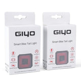 GIYO Smart Bicycle Brake Light Tail Rear USB Cycling Light Bike Lamp Auto Stop LED Back Rechargeable IPX6-Waterproof Safety - Pogo Cycles