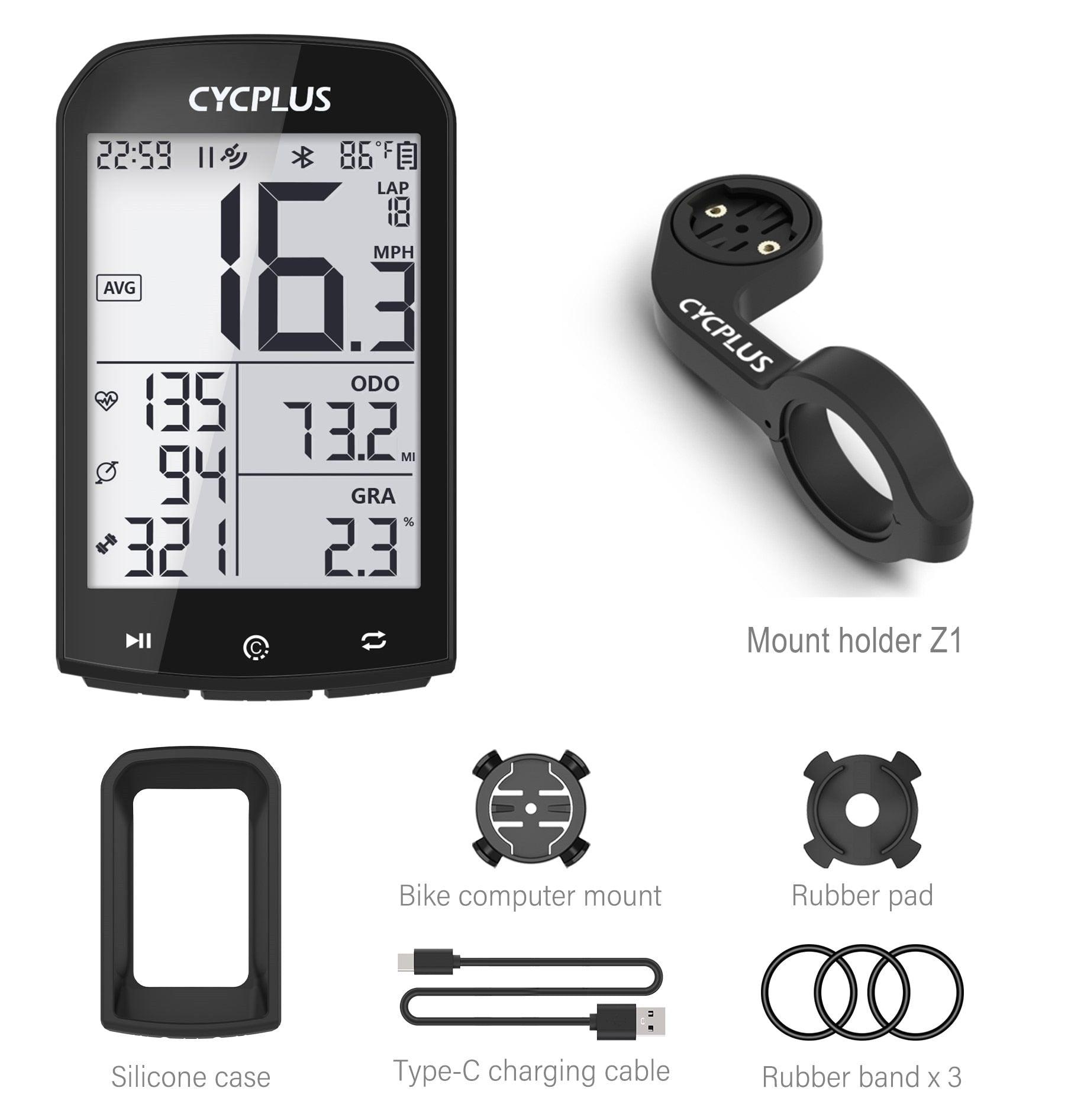 GPS Bike Computer Wireless CYCPLUS M1 Waterproof Speedometer Odometer ANT+ Bluetooth5.0 Cycling Bicycle Accessories - Pogo Cycles