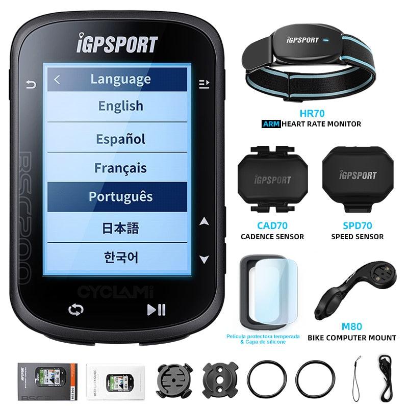 IGPSPORT BSC200 200 Wireless Bicycle Computer GPS Bike Speedometer Cycling Odometer 2.5in ANT+ APP Sync Slope Altitude - Pogo Cycles