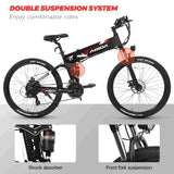 KAISDA K1 26 inch Folding Electric Moped Folding Bike - Pogo Cycles available in cycle to work