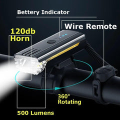 Light Bicycle LED Bike Super Bright Front Rear Set Lantern For Cycling Flashlight USB Rechargeable COB Lamp Accessories MICCGIN - Pogo Cycles