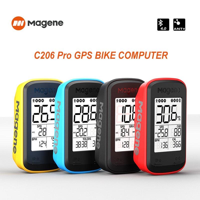 Magene C206 Pro Bike Computer Wireless GPS Speedometer Waterproof Road MTB Bicycle Bluetooth ANT with Cadence Cycling Sensor - Pogo Cycles