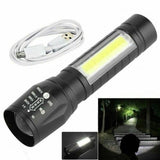 Mini LED High Light Flashlight USB Rechargeable Powerful Lamp 2 In 1 Portable Camping Waterproof Far Range Flashlight Nightlight - Pogo Cycles