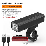 NATFIRE 10000 mAh Bike Light Rainproof USB Rechargeable LED Bicycle Light Super Bright Flashlight for Cycling Front / Rear Light - Pogo Cycles