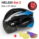 NEWBOLER Cycling Helmet Man Women LED Light Helmet Road Mountain Bike Helmet Removable Lens Riding Bicycle Helmet With Goggles - Pogo Cycles