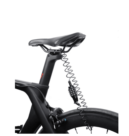 Portable Mini 1.5M Bicycle Black Color Lock - Pogo Cycles available in cycle to work