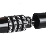 Portable Small Bike Lock 4 Digit Resettable Combination Coiling Cable Lock - Black - Pogo Cycles available in cycle to work