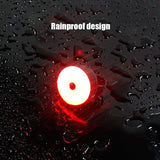 Red Led Rear Light Bicycle High Visibility Rechargebale Usb Road Bike Tail Light Round Shape Multifunctional Flashing Bike Lamps - Pogo Cycles