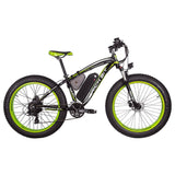 RICH BIT TOP-022 Electric Mountain Bike - Black Green - Pogo Cycles available in cycle to work