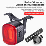 ROCKBROS Bicycle Rear Light 5 Light Modes Colorful Lamp Bike Tail Light Aluminum MTB Road Saddle Seatpost Cycling Taillight - Pogo Cycles