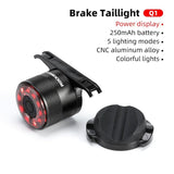 ROCKBROS Bicycle Rear Light 5 Light Modes Colorful Lamp Bike Tail Light Aluminum MTB Road Saddle Seatpost Cycling Taillight - Pogo Cycles