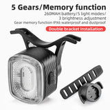 ROCKBROS Bicycle Rear Light 5 Light Modes Colorful Lamp Bike Tail Light Aluminum MTB Road Saddle Seatpost Cycling Taillight - Pogo Cycles
