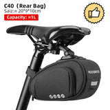 ROCKBROS Rainproof Bicycle Bag Shockproof Bike Saddle Bag For Refletive Rear Large Capatity Seatpost MTB Bike Bag Accessories - Pogo Cycles
