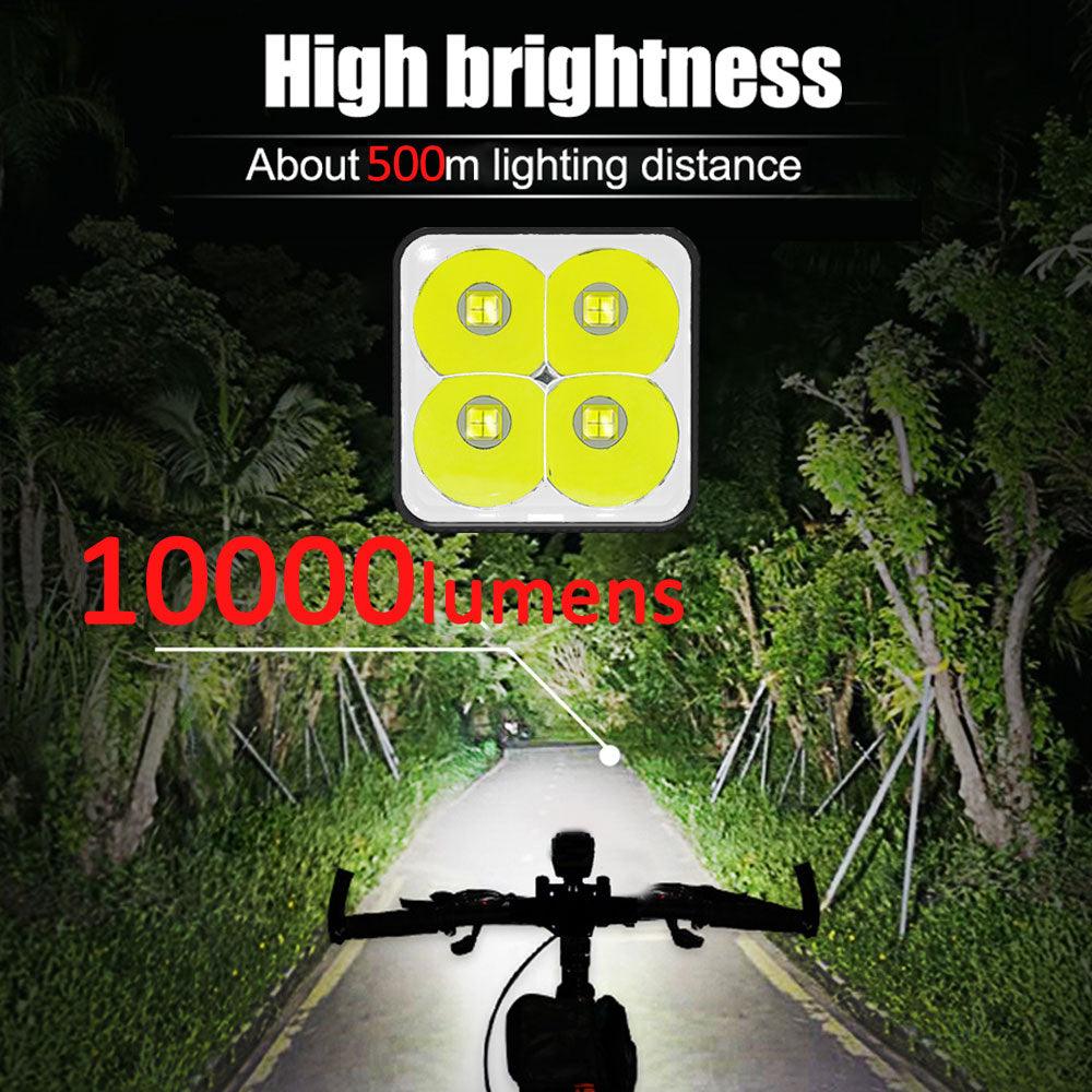 Super Bright Flashlight- Front Lights & Back Rear 10400mAh/12800mAh - Pogo Cycles