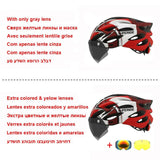 SUPERIDE Men Women Cycling Helmet with Rearlight Sports MTB Bicycle Helmet Road Bike Mountain Bike Helmet with Goggles & Visor - Pogo Cycles