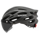 SUPERIDE Men Women Cycling Helmet with Rearlight Sports MTB Bicycle Helmet Road Bike Mountain Bike Helmet with Goggles & Visor - Pogo Cycles