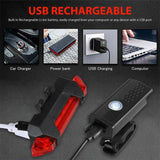USB Rechargeable Bike Light Set Front Light with Taillight Easy to Install 3 Modes Bicycle Accessories for the Bicycle Road MTB - Pogo Cycles