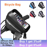 Waterproof Bicycle Bag Frame Front Top Tube Bike Bag Handlebar Mtb Touch Screen Cycling Bag Phone Holder Bicycle Accessories - Pogo Cycles