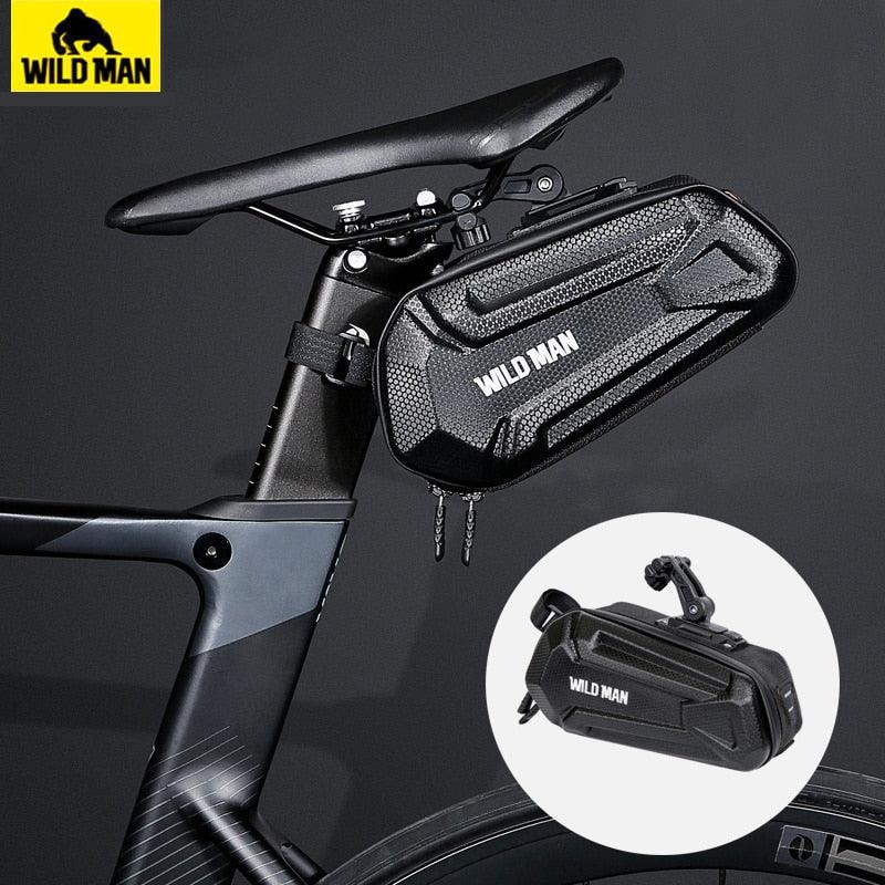 WILD MAN Bike Bag Rear Waterproof Bicycle Saddle Bag Hard Shell Cycling Accessories Bag - Pogo Cycles