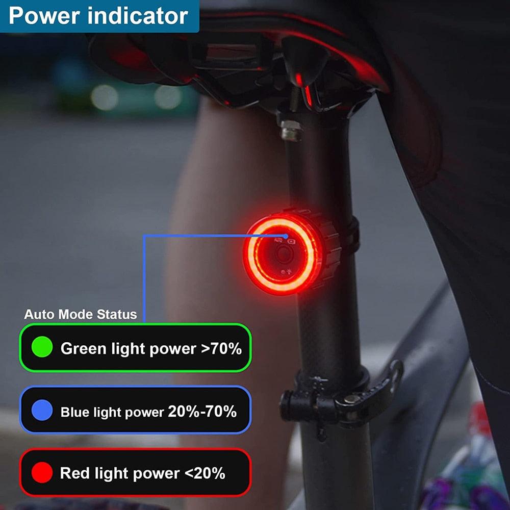 X-TIGER Bicycle Smart Auto Brake Sensing Light Waterproof LED Charging Cycling Taillight Bike Rear Light Warn Bicycle Tail light - Pogo Cycles