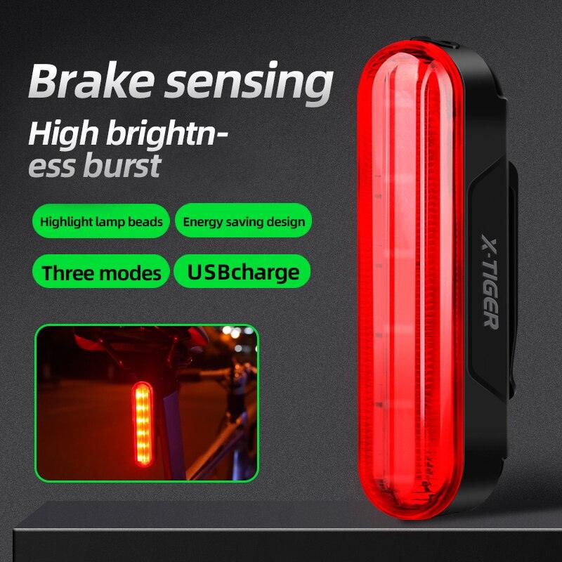 X-TIGER Smart Bicycle Taillight Ultra Bright Riding Safety Auto On/Off Safety Warning Bicycle Light Sensing Rear Lights - Pogo Cycles