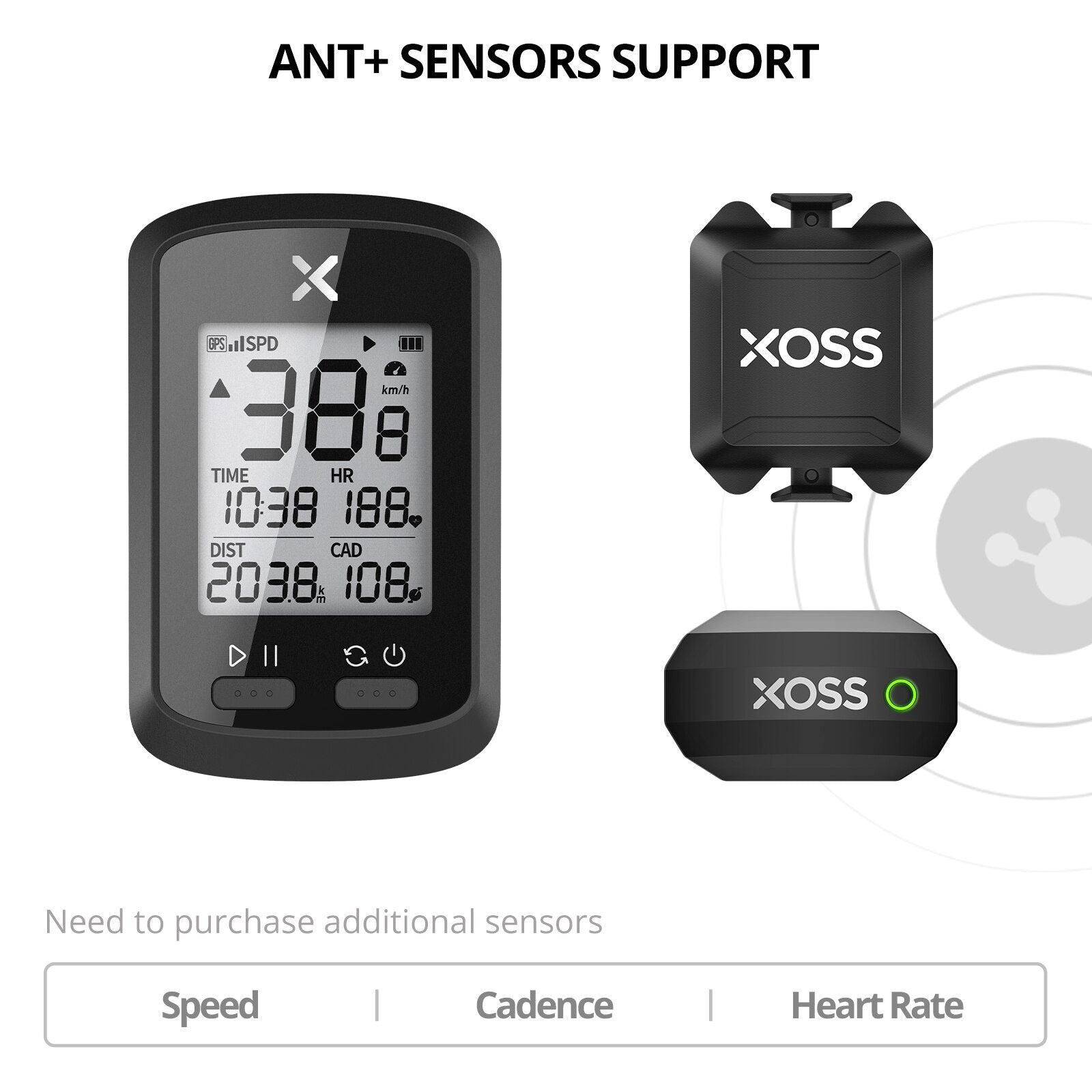 XOSS G/G+ GPS Bike Computer Wireless Cycling Speedometer Road Bike MTB Waterproof Bluetooth ANT+ Cadence Speed Bicycle Computer - Pogo Cycles